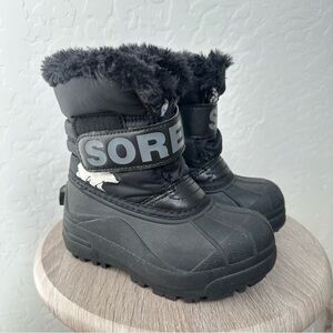 Sorel Kids' Black and Gray Winter Boots